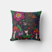 Psychedelic woodland cushion kussen (Voorkant)