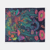 Psychedelic woodland fleece blanket (Voorkant (Horizontaal))