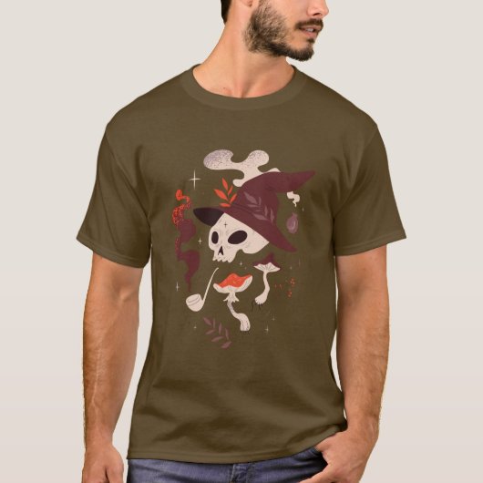 Psychedelic Woodland Skeleton T-shirt (Voorkant)