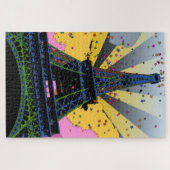 Psychedelic World: Eiffeltoren, Parijs, Frankrijk Legpuzzel (Horizontaal)