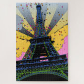 Psychedelic World: Eiffeltoren, Parijs, Frankrijk Legpuzzel (Verticaal)