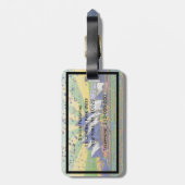 Psychedelic World: Sydney Australia Skyline A2 Bagagelabel (Achterkant verticaal)