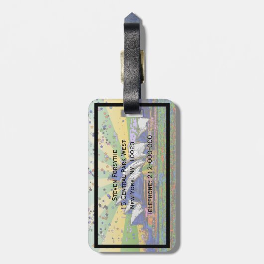 Psychedelic World: Sydney Australia Skyline A2 Bagagelabel (Achterkant verticaal)