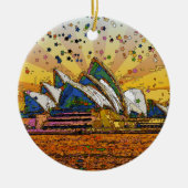 Psychedelic World: Sydney Skyline A1 Keramisch Ornament (Voorkant)