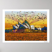 Psychedelic World: Sydney Skyline A1 Poster (Voorkant)