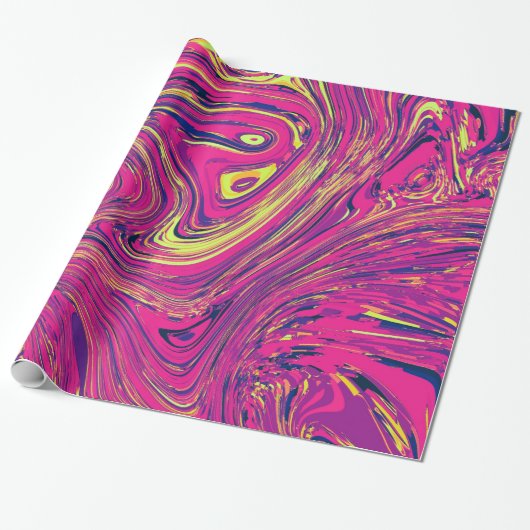Psychedelic Wrapping Paper Cadeaupapier (Uitgerold)