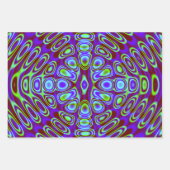Psychedelic Wrapping Paper Flat Sheet Set van 3 (Voorkant 2)