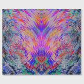 Psychedelic Wrapping Paper in regenboogneonkleuren Cadeaupapier (Vlak)
