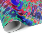 Psychedelic Wrapping Paper in regenboogneonkleuren Cadeaupapier (Rol Hoek)