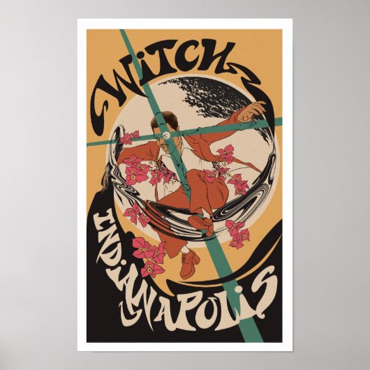 Psychedelic Zamrock WITCH Indianapolis Poster (Voorkant)