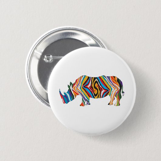 Psychedelic-Zebra-Unicorn Ronde Button 5,7 Cm (Voorkant /achterkant)