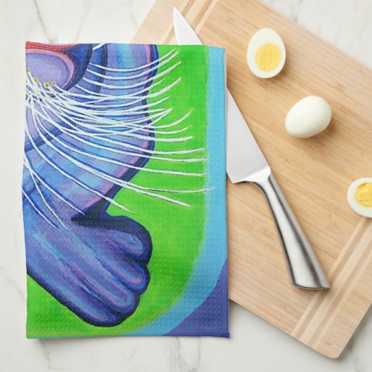 Psychedelic Zee Lion - Acrylverf Theedoek (Quarter Fold)