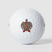 Psychedelic Zee Turtle Art Golfballen (Voorkant)