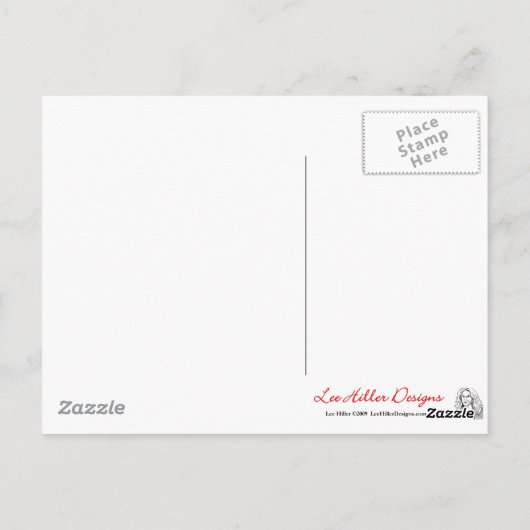 Psychedelic Zee Turtle Seahorse Art Briefkaart (Achterkant)