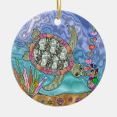 Psychedelic Zee Turtle Seahorse Art Keramisch Ornament (Voorkant)