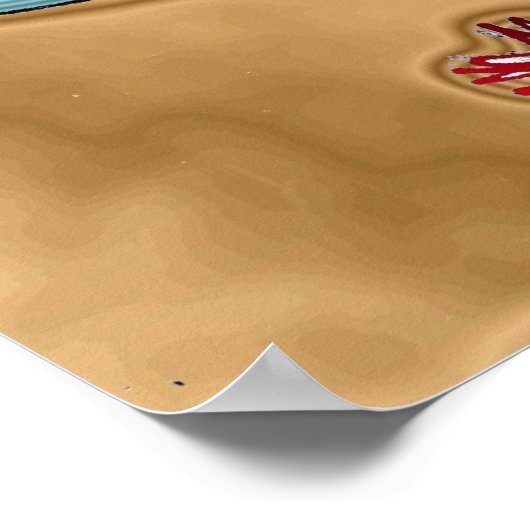 Psychedelic Zee Turtle Seahorse Art Poster (Hoek)