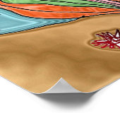 Psychedelic Zee Turtle Seahorse Art Poster (Hoek)