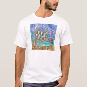 Psychedelic Zee Turtle Seahorse Art T-shirt