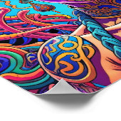 Psychedelic zeg wat! Kunst Poster (Hoek)