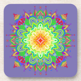 Psychedelic Zen Mandala Abstracte kunst Bier Onderzetter