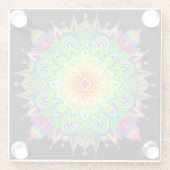 Psychedelic Zen Mandala Abstracte kunst Glazen Onderzetter (Achterkant)
