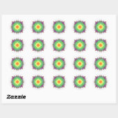 Psychedelic Zen Mandala Abstracte kunst Ronde Sticker (Vel)