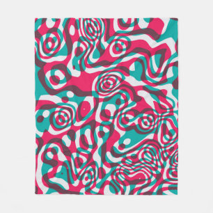 Psychedelic zuur naadloze funky achtergrond. fleece deken