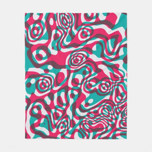 Psychedelic zuur naadloze funky achtergrond. fleece deken (Voorkant)