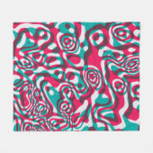 Psychedelic zuur naadloze funky achtergrond. fleece deken (Voorkant (Horizontaal))