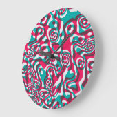 Psychedelic zuur naadloze funky achtergrond. grote klok (Hoek)
