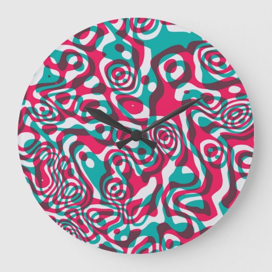 Psychedelic zuur naadloze funky achtergrond. grote klok (Voorkant)