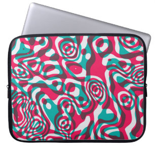 Psychedelic zuur naadloze funky achtergrond. laptop sleeve