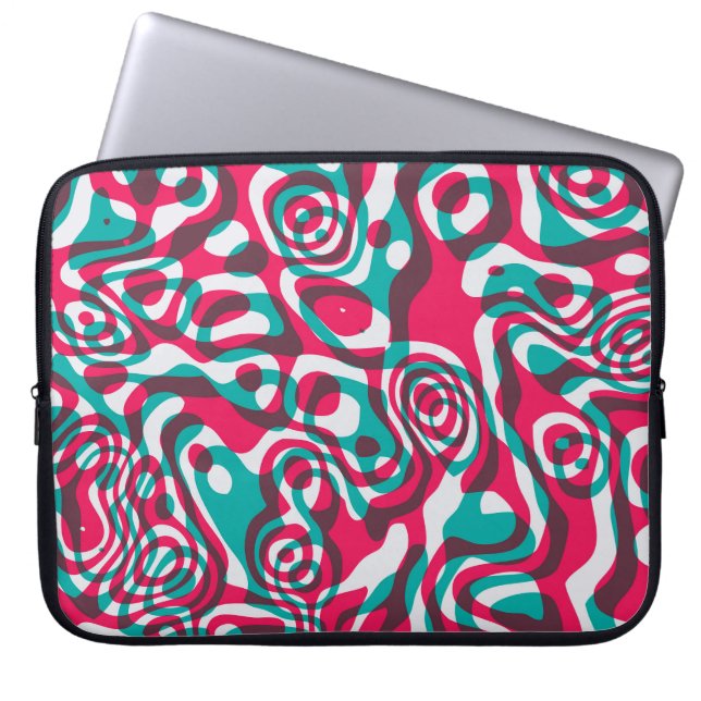 Psychedelic zuur naadloze funky achtergrond. laptop sleeve (Voorkant)