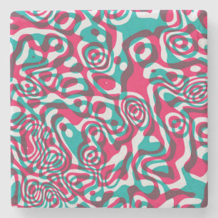 Psychedelic zuur naadloze funky achtergrond. stenen onderzetter