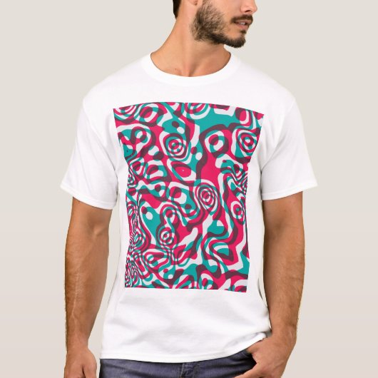 Psychedelic zuur naadloze funky achtergrond. t-shirt (Voorkant)