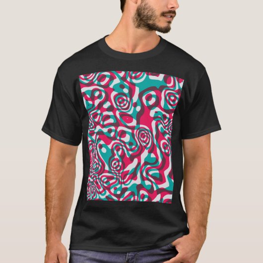 Psychedelic zuur naadloze funky achtergrond. t-shirt (Voorkant)