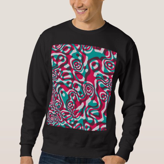 Psychedelic zuur naadloze funky achtergrond. trui (Voorkant)