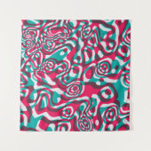 Psychedelic zuur naadloze funky achtergrond. wandkleed (Voorkant (horizontaal))