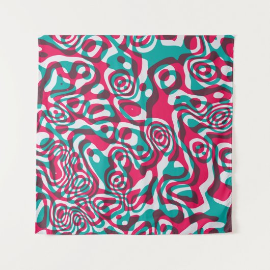 Psychedelic zuur naadloze funky achtergrond. wandkleed (Voorkant)