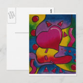 psychedelicHeart Briefkaart (Voorkant / Achterkant)