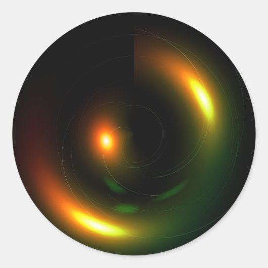 psychedelique ronde sticker (Voorkant)