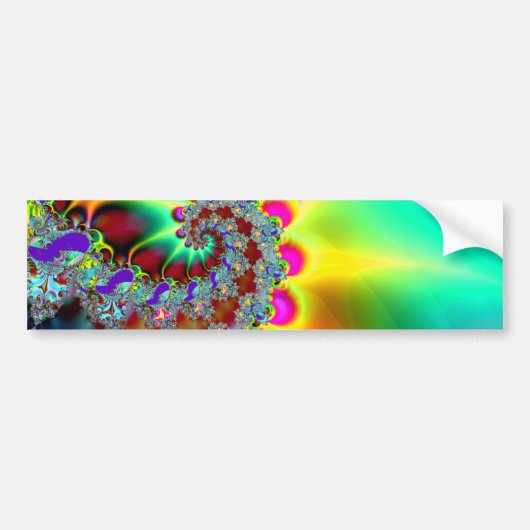 Psychedelisch 12 - Fractal Bumpersticker (Voorkant)
