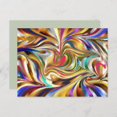 Psychedelisch abstract briefkaart (Voorkant / Achterkant)