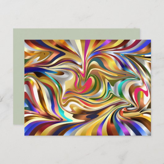 Psychedelisch abstract briefkaart (Voorkant / Achterkant)