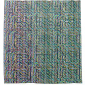 Psychedelisch Abstract Golfpatroon Ontwerp 1304 Douchegordijn (Voorkant)