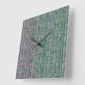 Psychedelisch Abstract Golfpatroonontwerp 1304 Vierkante Klok (Hoek)