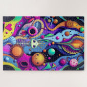 Psychedelisch Abstract - grillige Dreamscape Art Legpuzzel (Horizontaal)