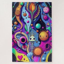 Psychedelisch Abstract - grillige Dreamscape Art Legpuzzel