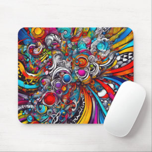 Psychedelisch Abstract Ontwerp Muismat
