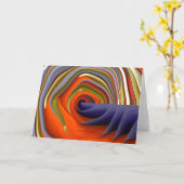 Psychedelisch Abstract Personaliseerbare Wenskaart Kaart (Gele Bloem)